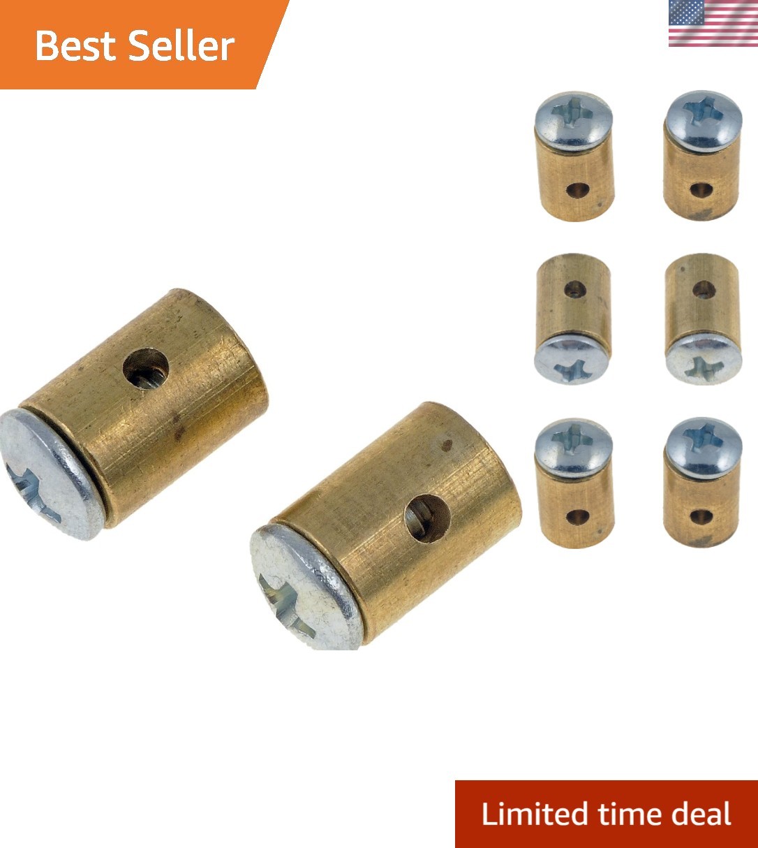 Universal Fit Cable Stops 3/32″ – 2 Pack Easy Installation with Brass Quality