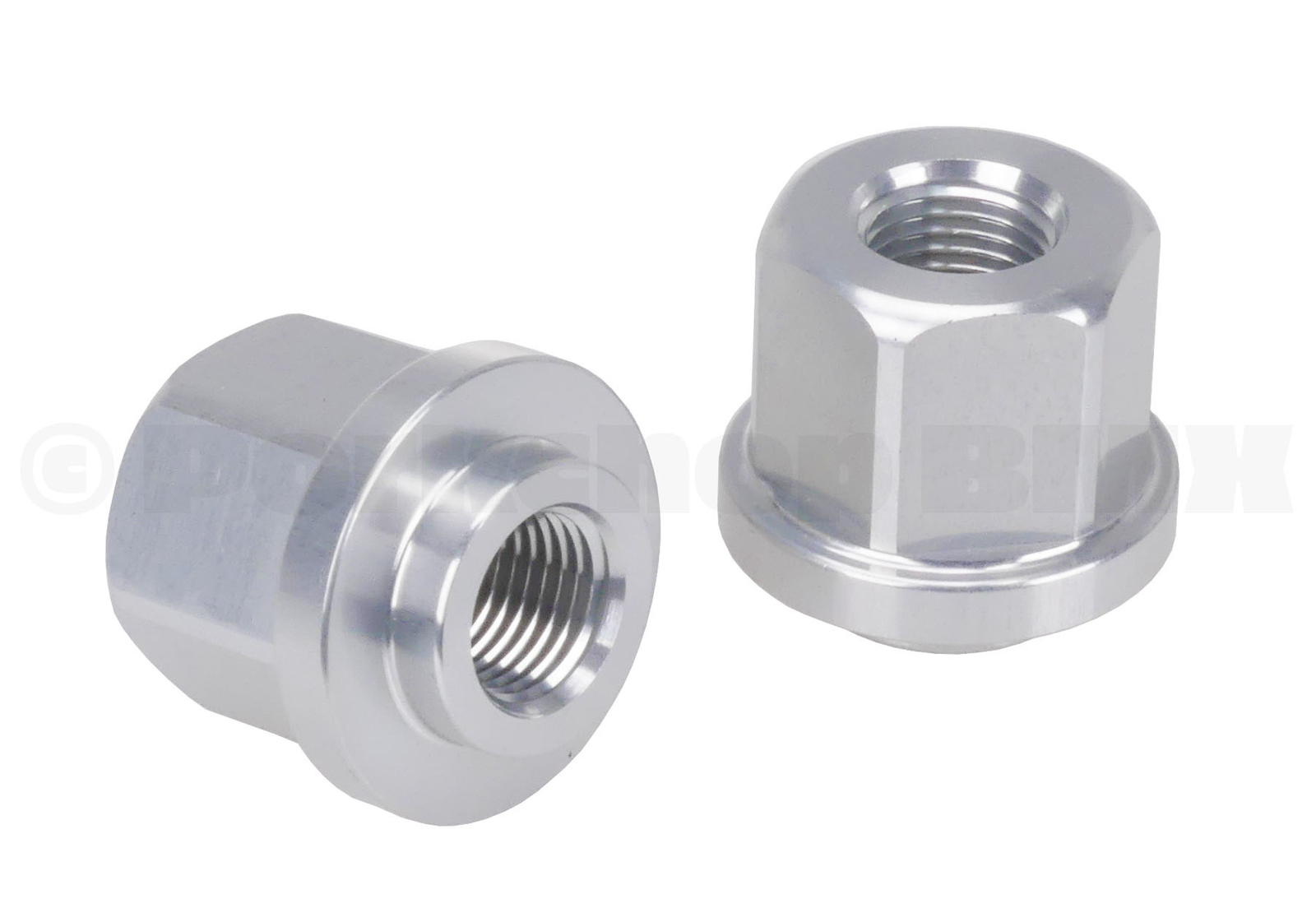 3/8″ X 26T ADAPTER axle nuts to fit 14mm drop outs (PAIR) SILVER