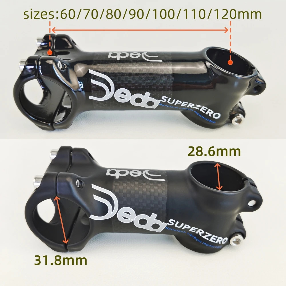 Carbon Mountain Road Bike Stem 31.8*60-120mm 6/17 Degrees Angle Bike Parts