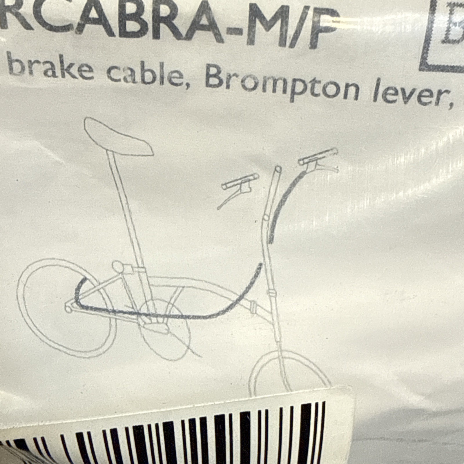 Brompton Rear brake cable for Left lever to Rear brake – long wheel base