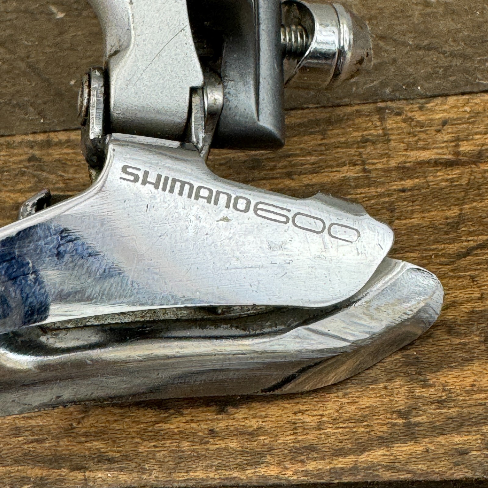 Vintage Shimano 600 FD-6401 Tri Color Front Derailleur Bottom Pull Braze On B1