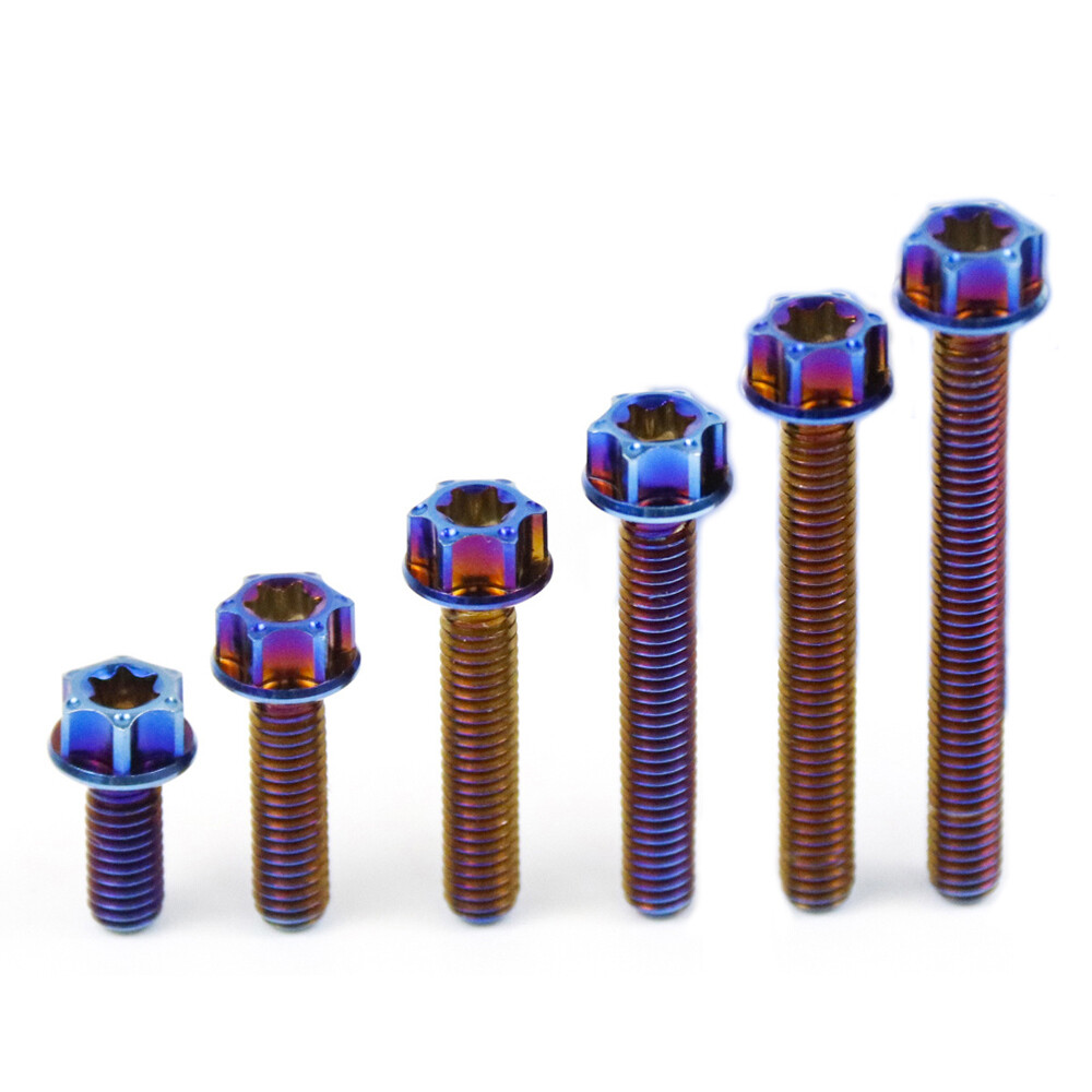 M4x10 15 20 25 30 35mm Titanium Bolts Flange Torx Screws Motorcycle Fastener