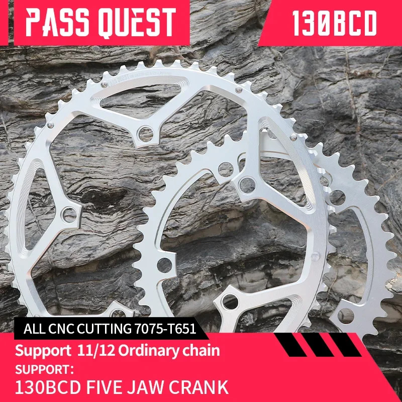 Road Bike 56-42T BCD 130mm Five Jaw Crank 54-40T 53-39T Double Chainrings