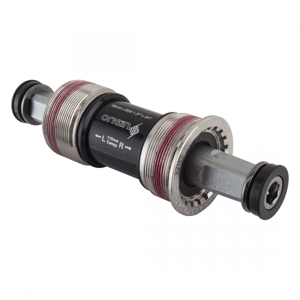 Origin8 TorqLite Square Taper ISO Sealed Bearings BSA 68×115.5mm Bottom Bracket