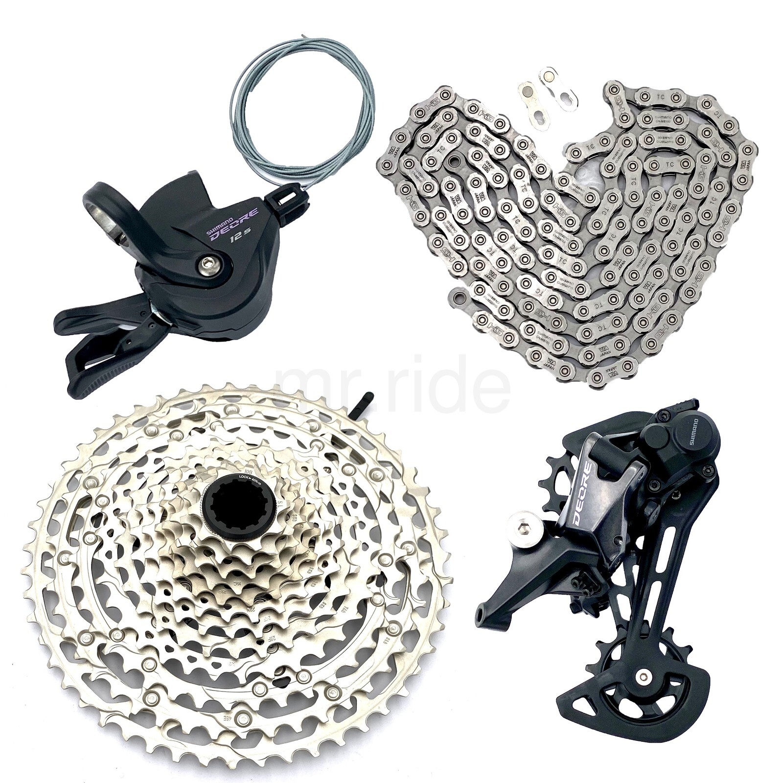 4pc Shimano Deore M6100 12 Speed Drivetrain Groupset 51T Shifter w/Gear Display