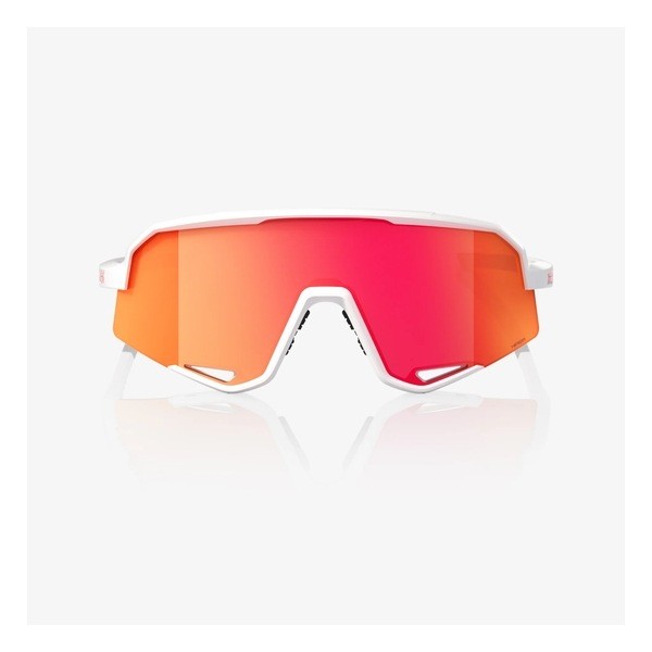 100% SLENDALE Matte White / HiPER Red Multilayer Mirror Lens