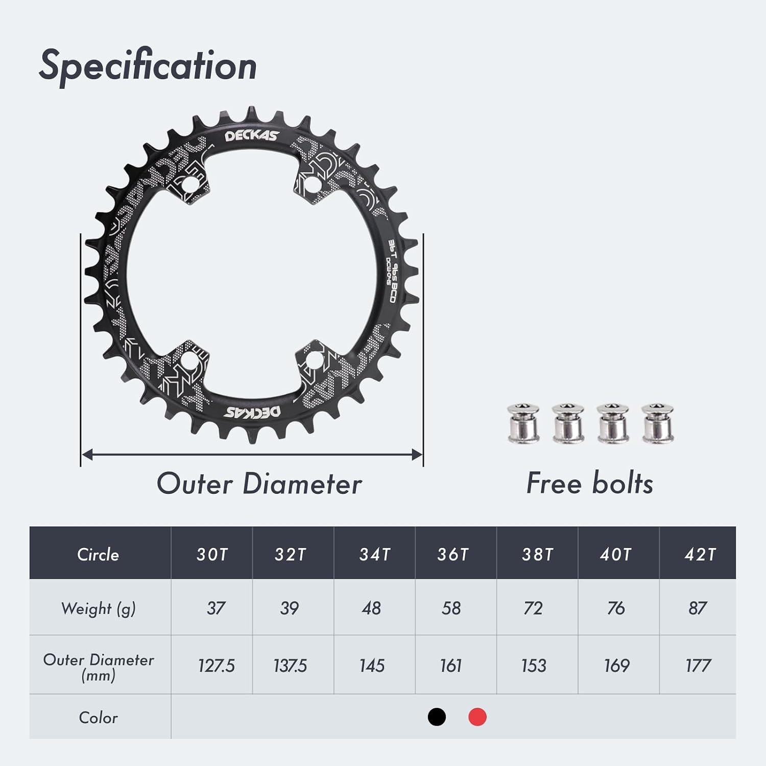 DJC Bike Chainring Asymmetrical 96BCD Narrow Wide Tooth 32T
