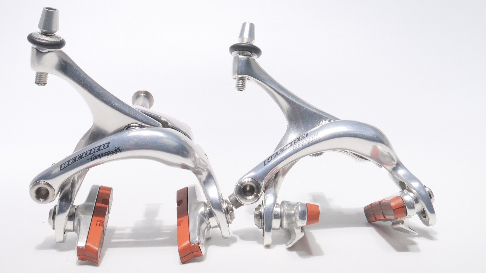 Campagnolo Record Rim Brake Calipers Front+Rear Pair Silver Dual Pivot Road