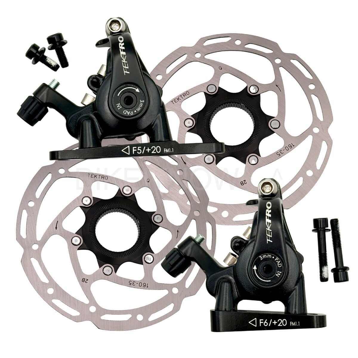 TEKTRO MD-C550 Flat Mount Disc Brake Set Mechanical Road Bike 160mm Rotors