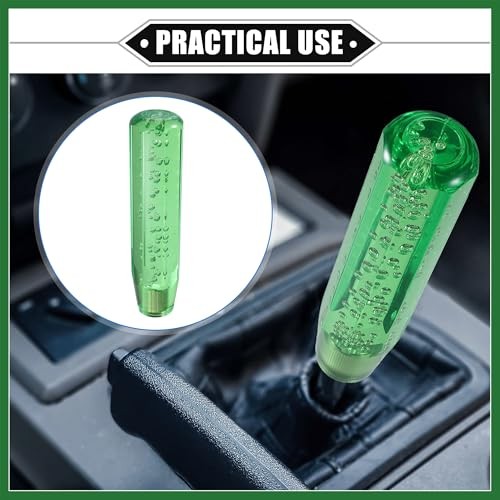 Gear Shift Knob Stick, 20cm Faux Crystal Transparent Bubble Gear Shifter