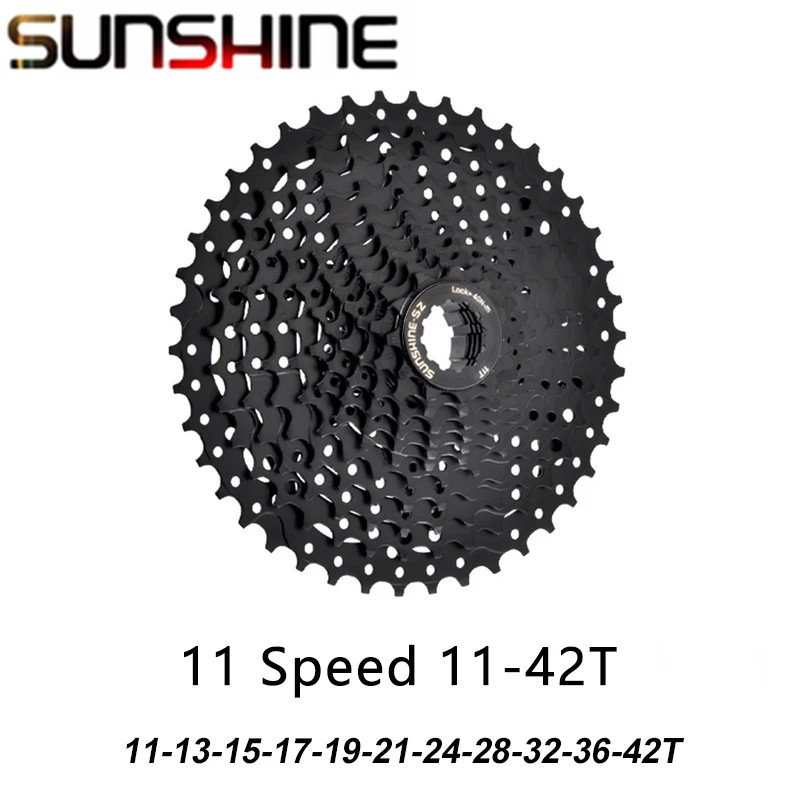 SUNSHINE Black Cassette 8S 9S 10S 11S 12S MTB Bike Road Bicycle Freewheel 11V 12