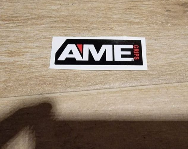 OLD SCHOOL BMX AME Tri Grips CLEAR Bike Bicycle Grips PAIR with sticker