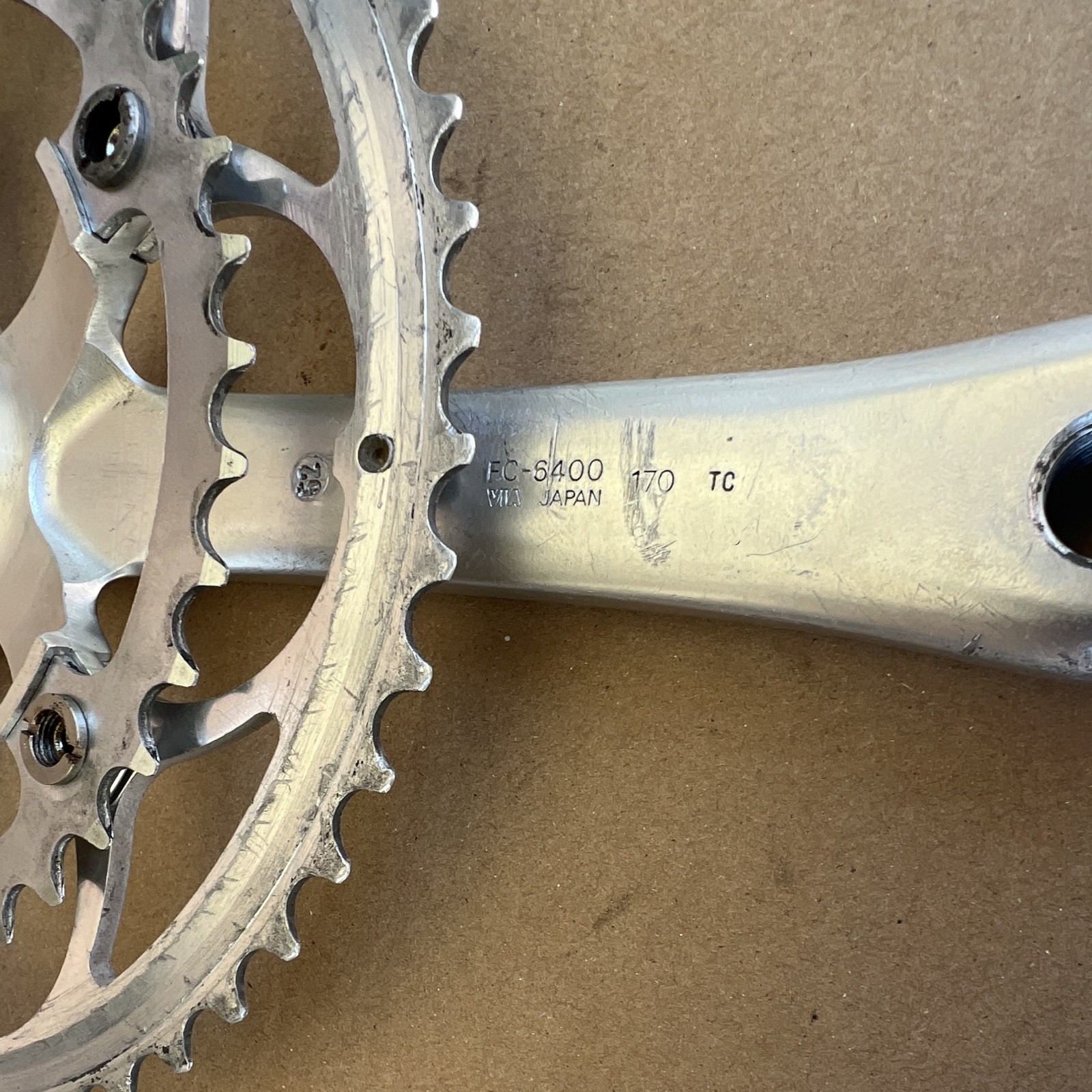 Shimano FC-6400 170mm Double Square Taper Road Aluminum Crankset Silver (9/16)
