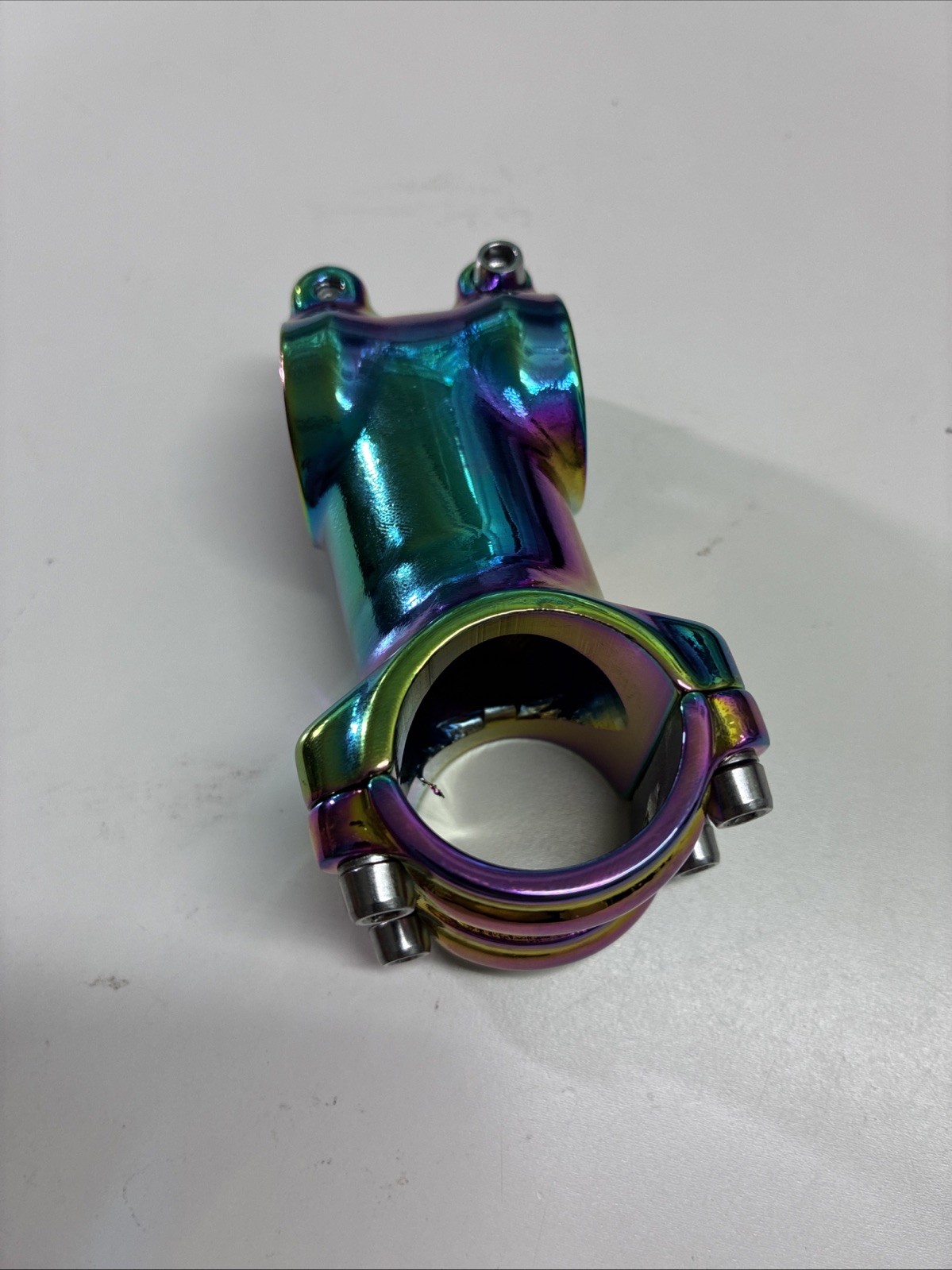 Anodized oil slick stem 60 mm 1 1/8 inch 31.8 +/-6 degree road mountain bike