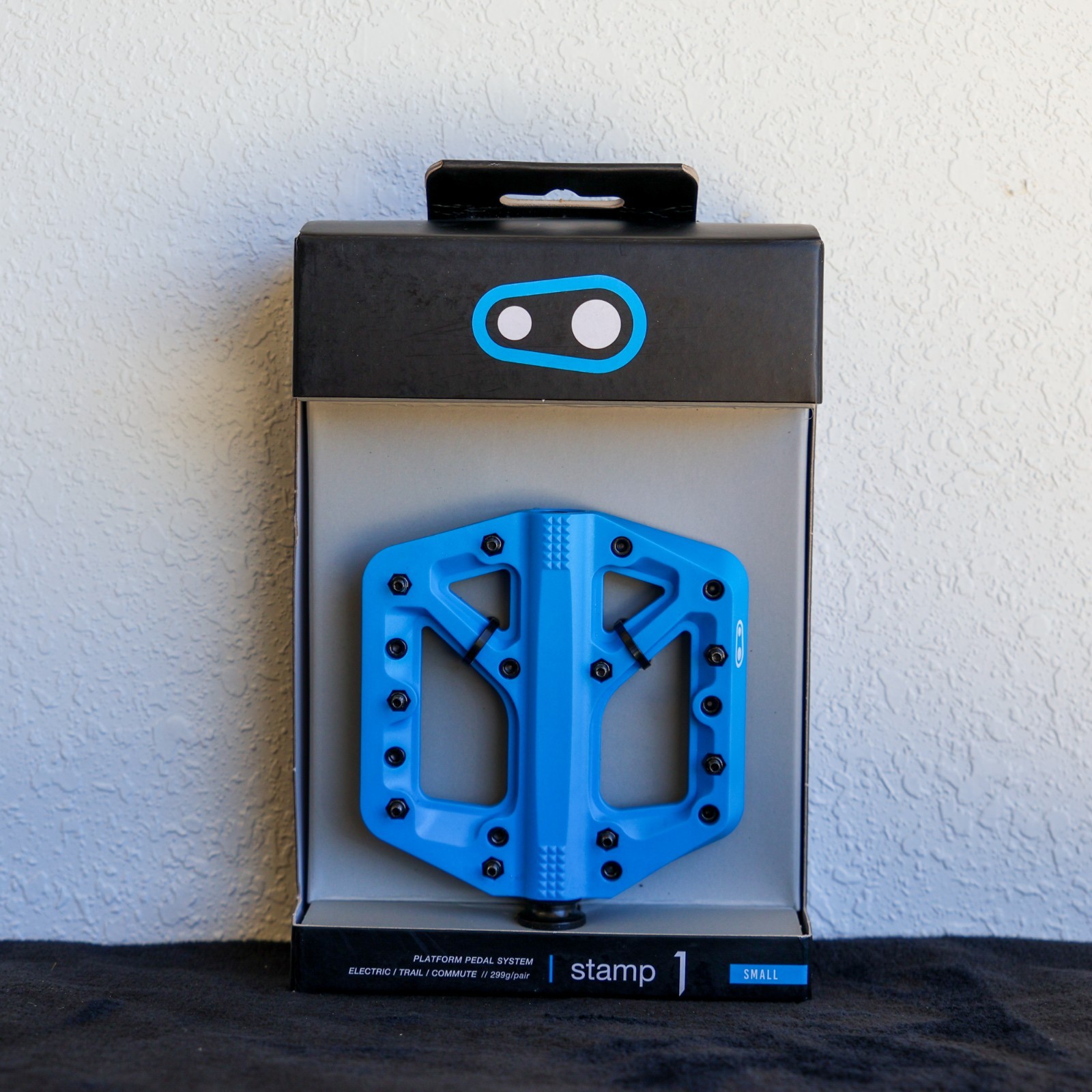 BLUE crankbrothers stamp 1 flat mtb pedals