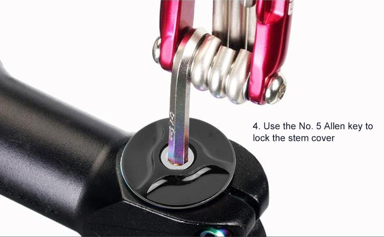 Bike Stem Headset Top Cap,Aluminum Alloy Bicycle Headset Top Cap Bike Fork Expa