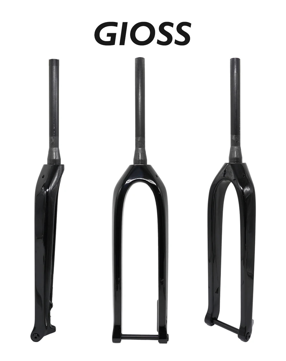 26/27.5/29 Inches Carbon Fiber MTB Boost Thru Axle Rigid Fork 15*110mm Tapered