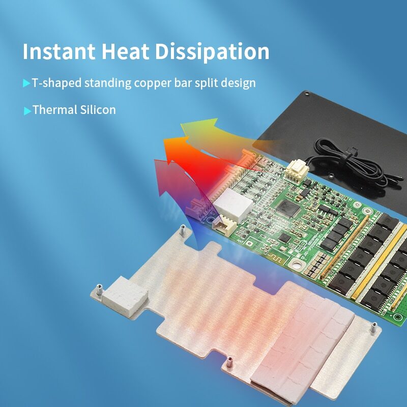 Smart BMS 24V – 60V Lifepo4 40A 50A 80A 100A Lithium 6S 8S 10S 13S 16S 20S 22S