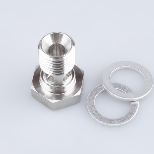 M14 x 1.5 Banjo Bolt, 22mm UHL, Stainless Steel, 4 Holes