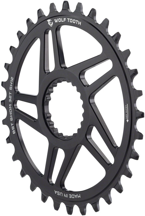 Wolf Tooth Direct Mount Chainring – 34t, Shimano DM, For Boost Cranks, 3mm