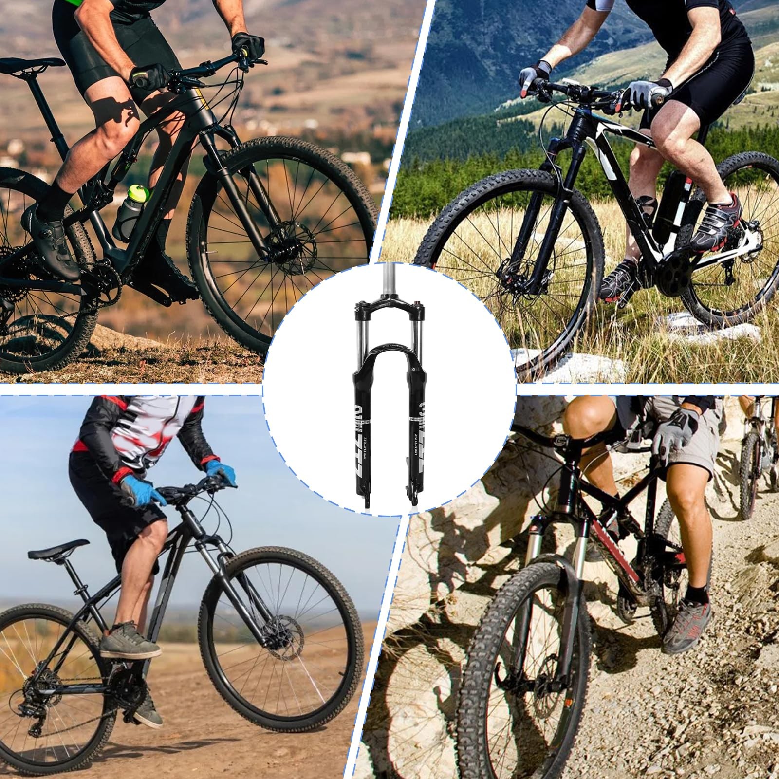 26″/27.5″/29″ MTB Suspension Fork,100mm Travel, 9mm QR,100mm Spacing Hub,28.6…