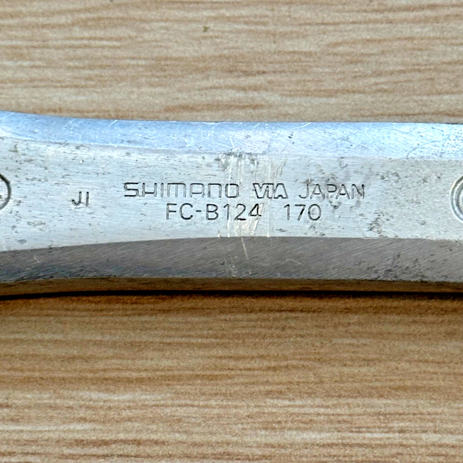 Vintage Shimano FC-B124 170mm Right Crank Arm Silver A1