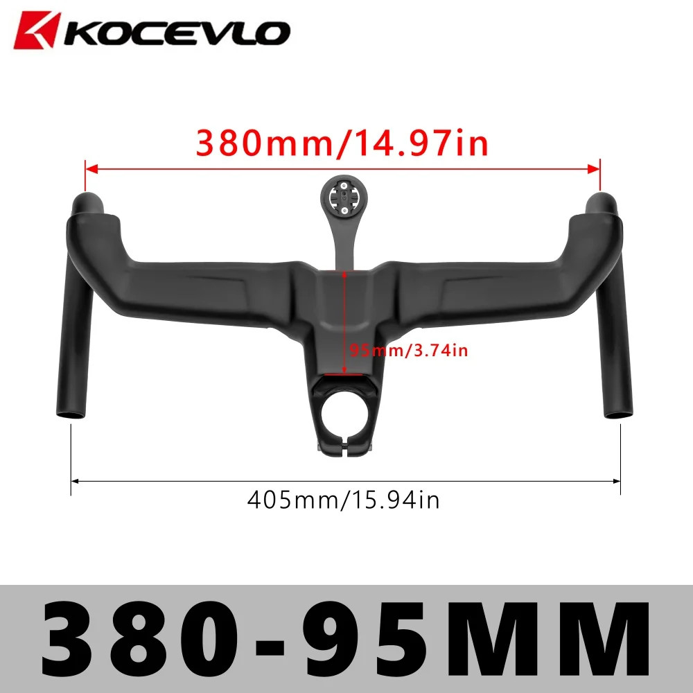 Road Bike Carbon Integrated Handlebar 28.6/31.8mm with Spacers Internal Cables