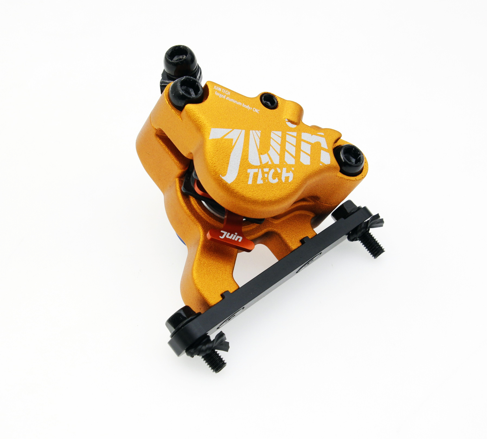 Juin Tech GTF6 Cyclocross Bike 6-Piston Hydraulic Brake Caliper Set Gold