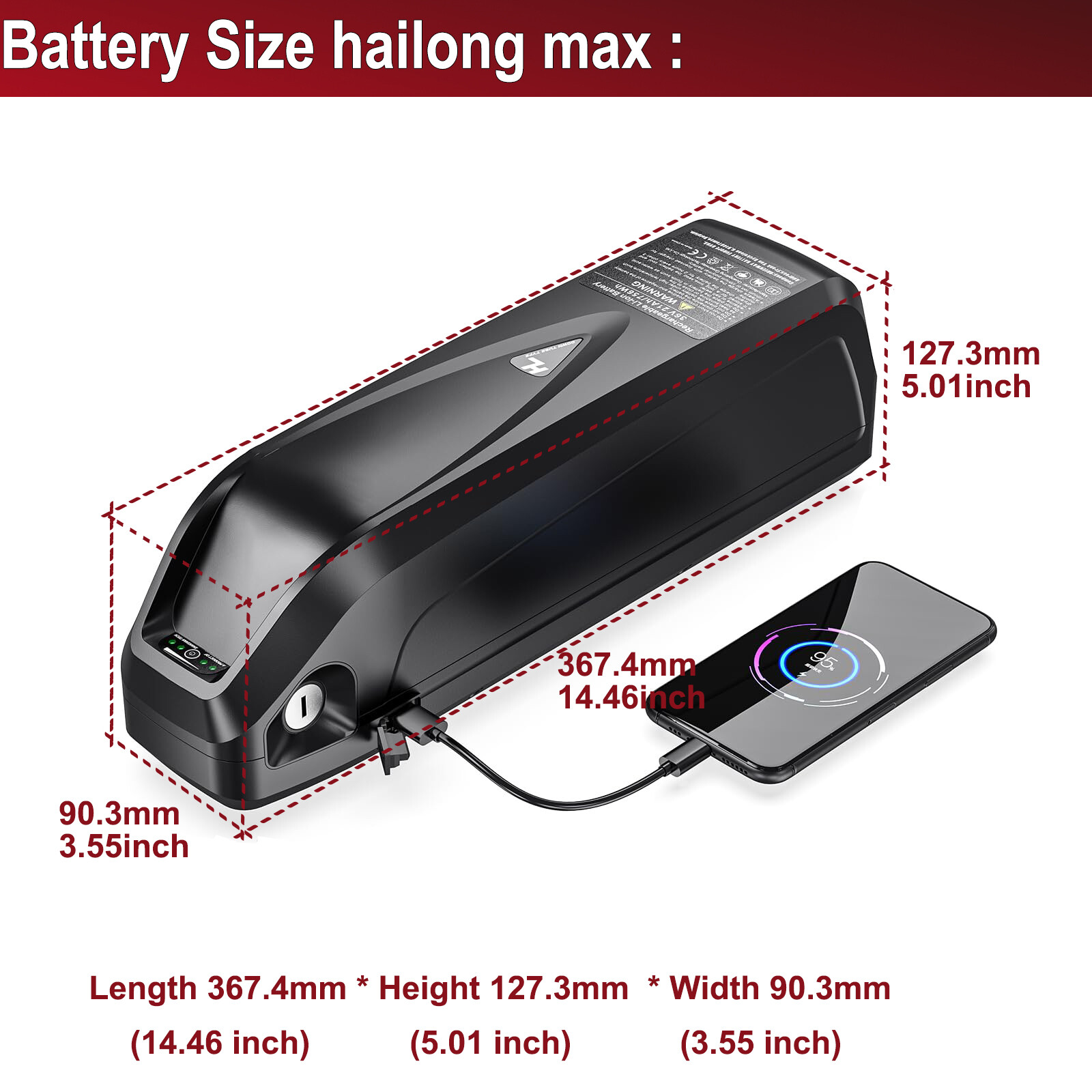 48V 30Ah Hailong E-bike Battery 200W-1500W Electric Bike Motor Lithium Batterys