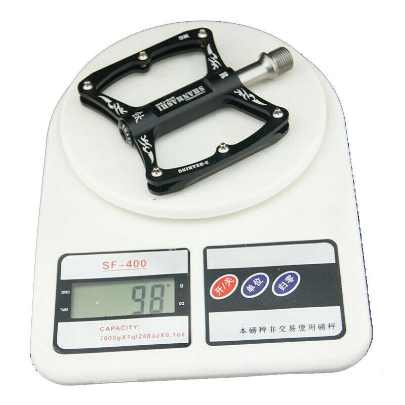 SMS Ultralight 9/16″ Titanium Flat Bicycle Pedals MTB Road Bike Pedals 3 Bearing