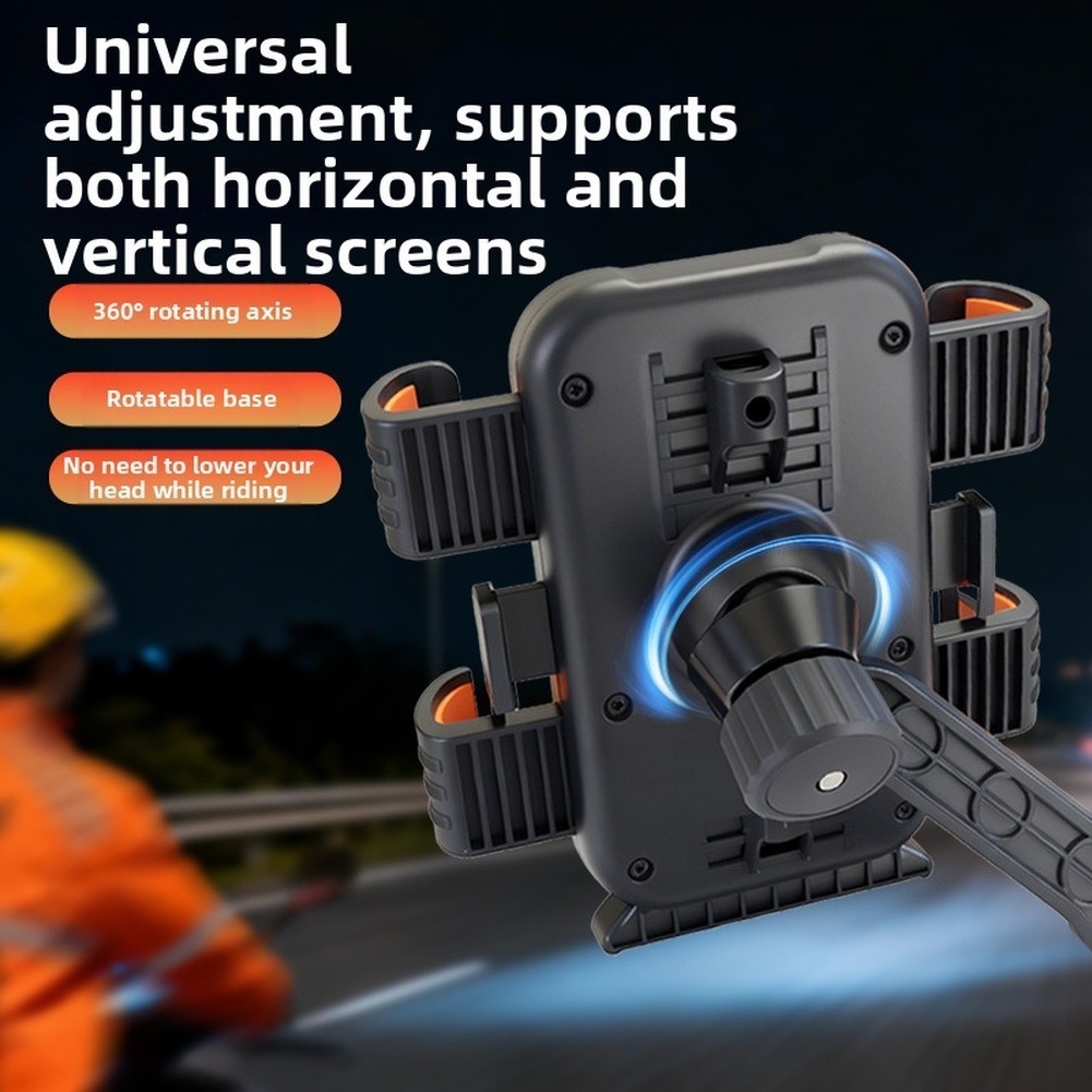 Motorcycle Phone Mount for 4.7 to 7.2 Inch Devices with Dual Mounting Options