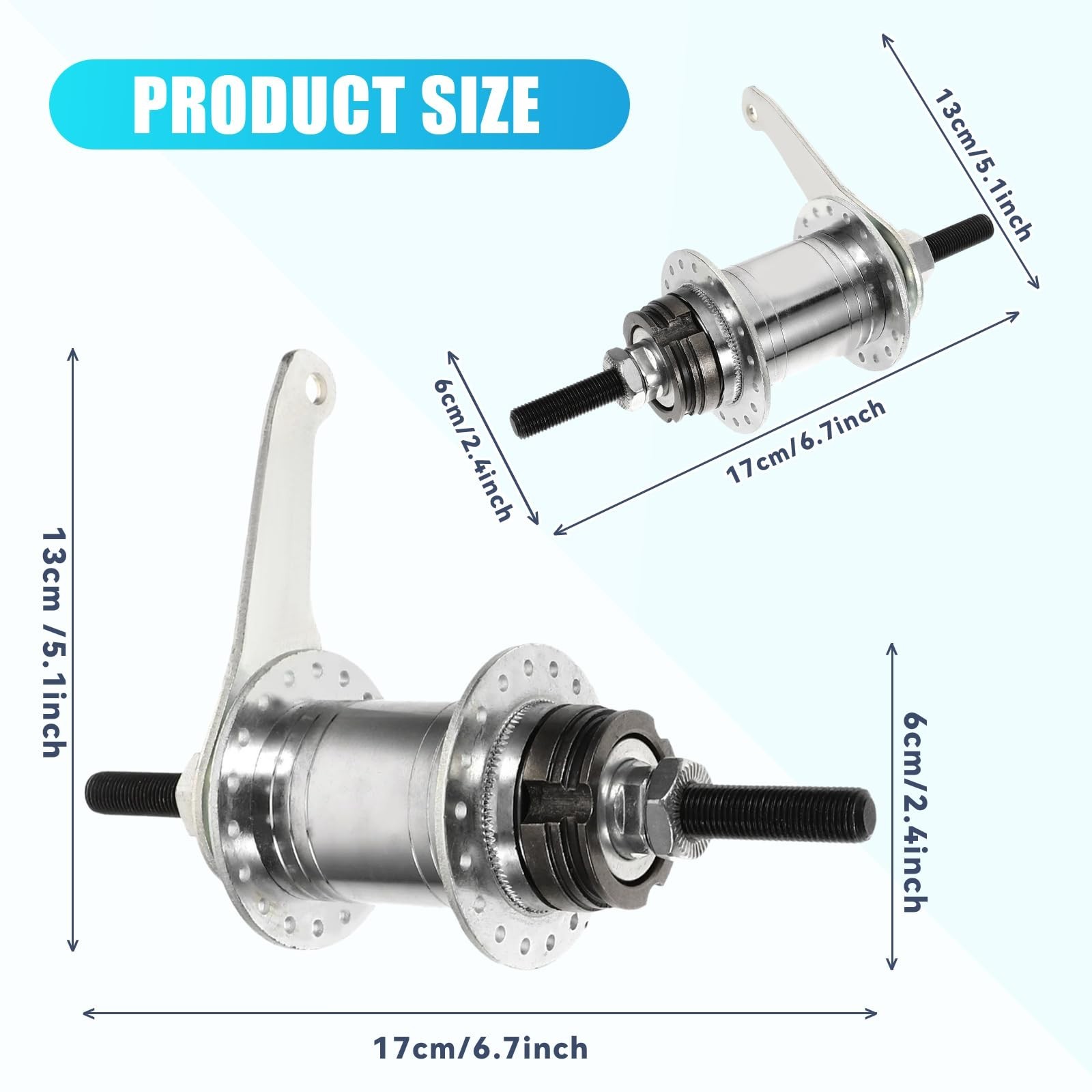 36 Hole Bicycle Coaster Brake Hub – Easy Install Rear Hub for Fixed Gear & MTB