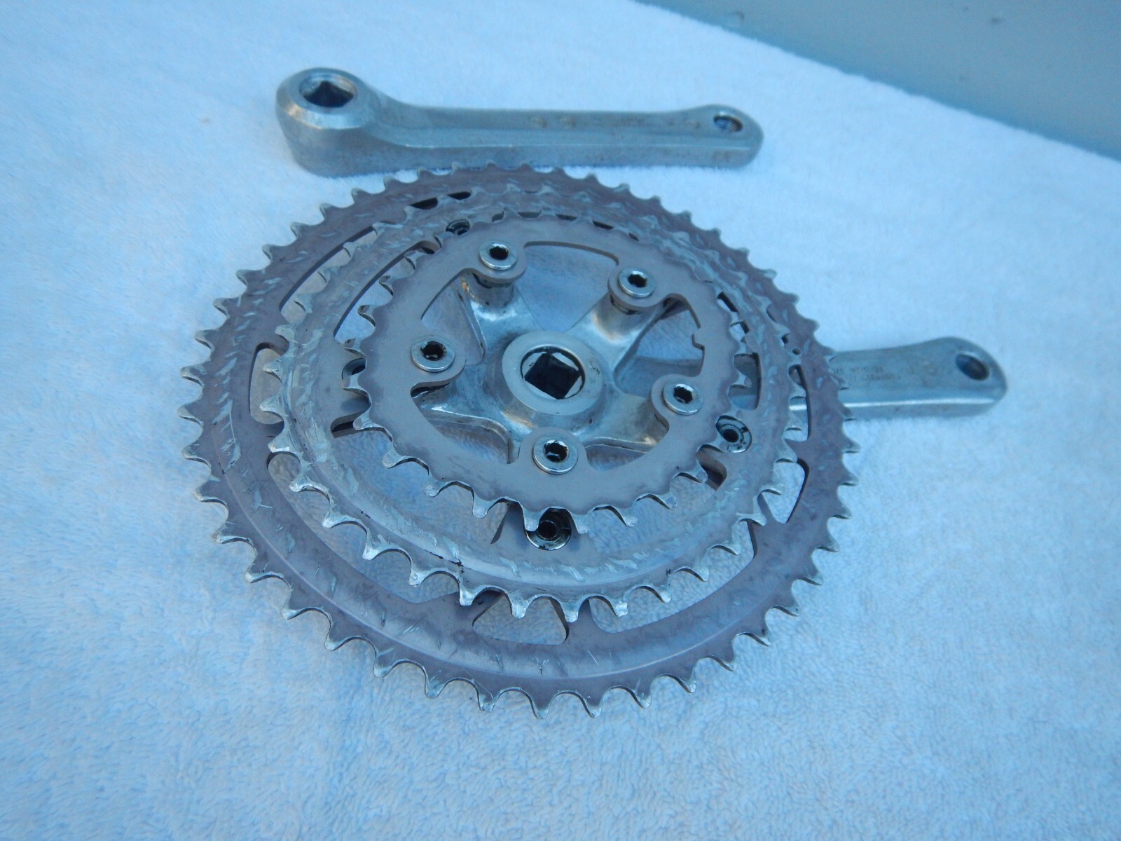 Shimano FC-B124 Biopace Triple Mountain Bike 175 Cranks Crankset Silver 110BCD