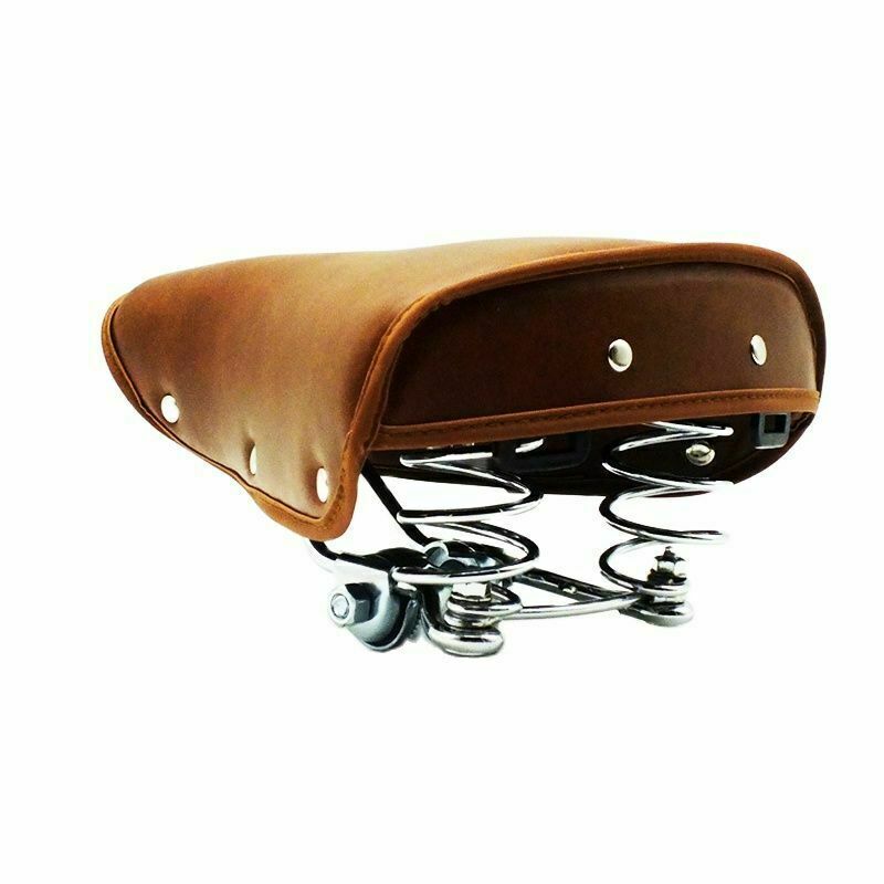 25*20cm Retro Bicycle Saddle PU Leather Cycling Vintage Folding Bike Seat