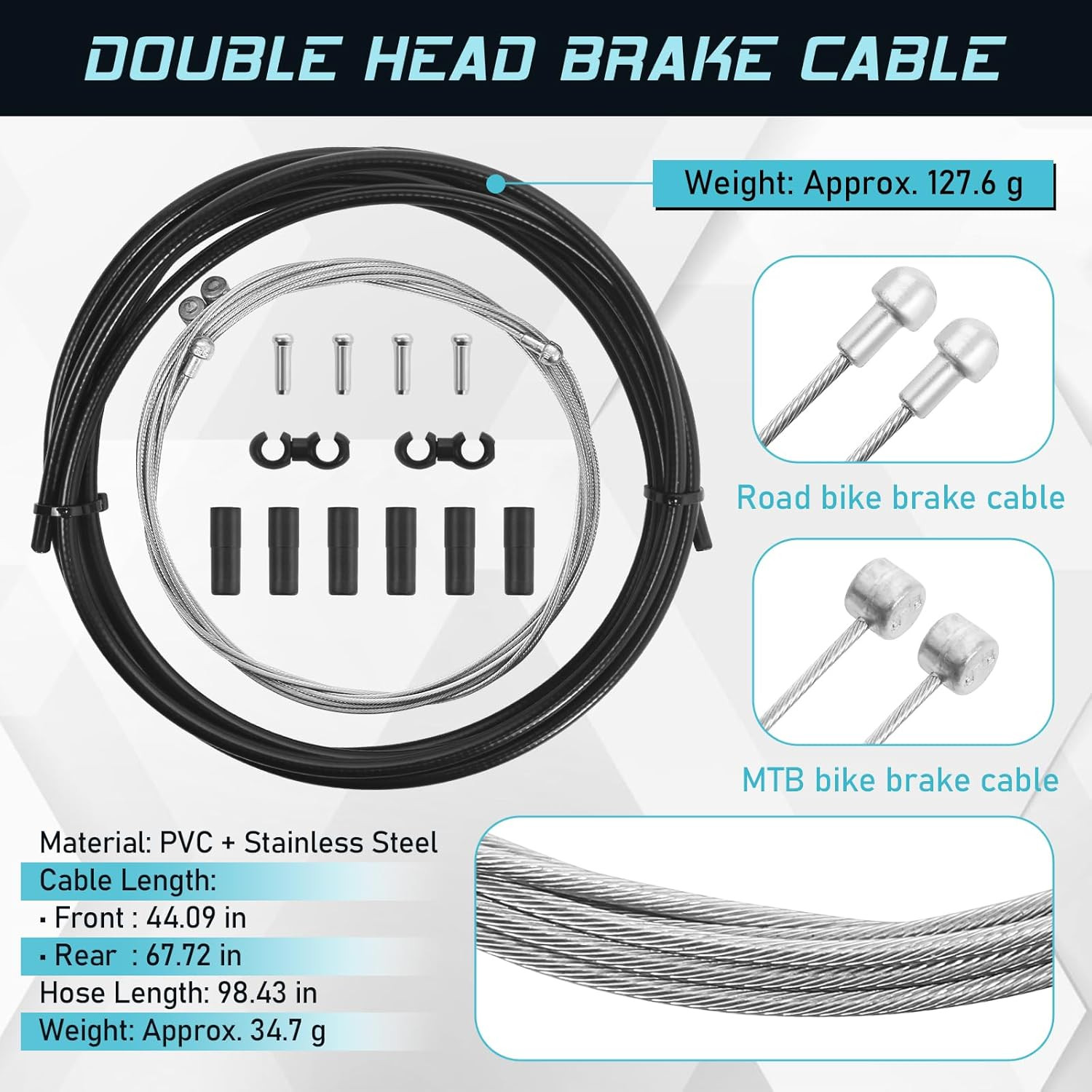 MTB Disc Brake Kit with Caliper, Levers, 160mm Rotor & Adapter