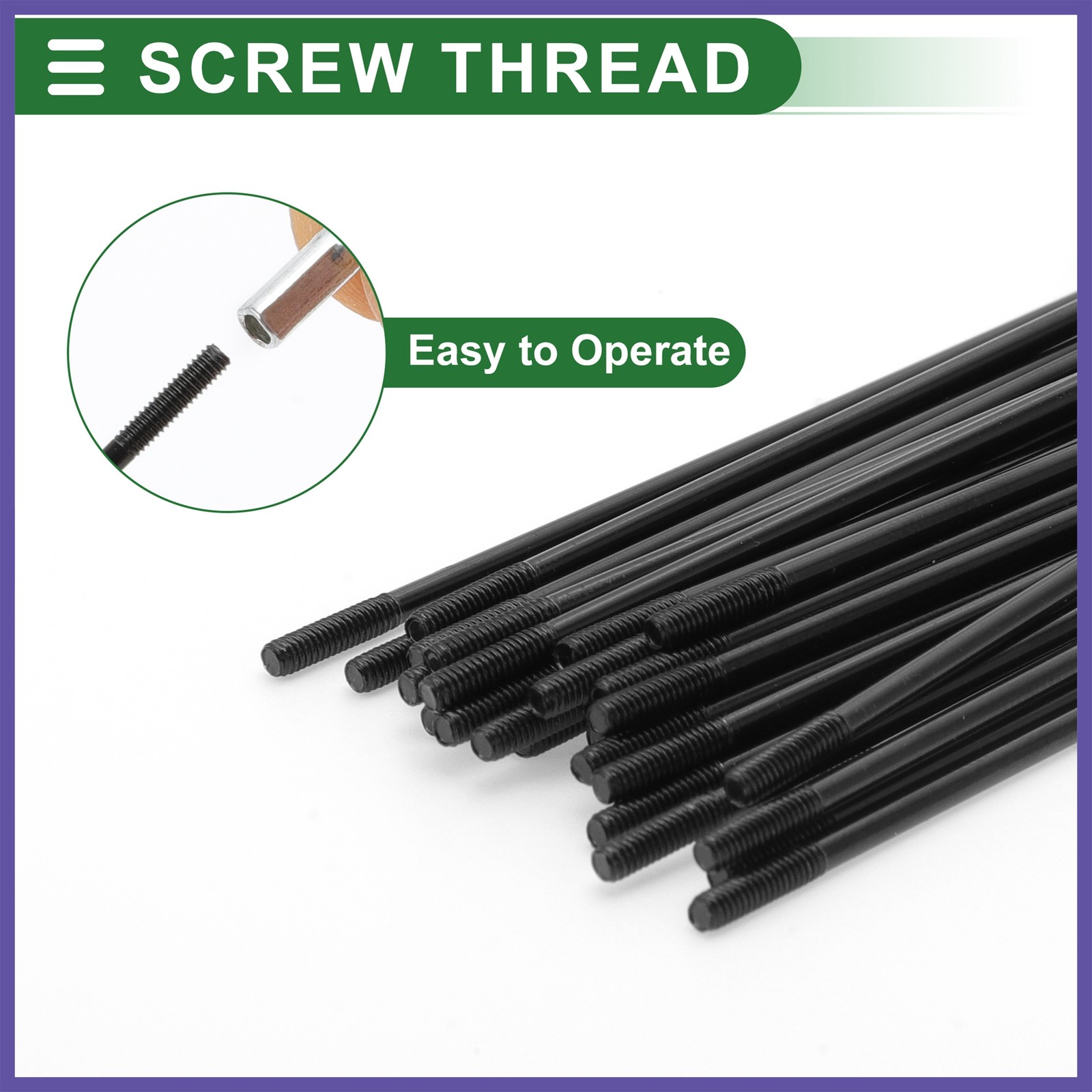 Set14G 275mm Length Bicycle Spokes Nipple Carbon Steel Black Universal