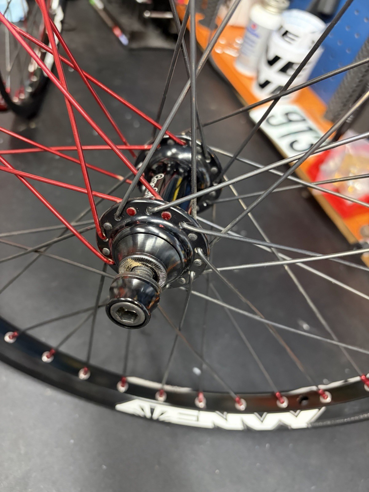 Custom built Sun Ringle Envy rims with Profile Racing Elite hubs. 20inch BMX