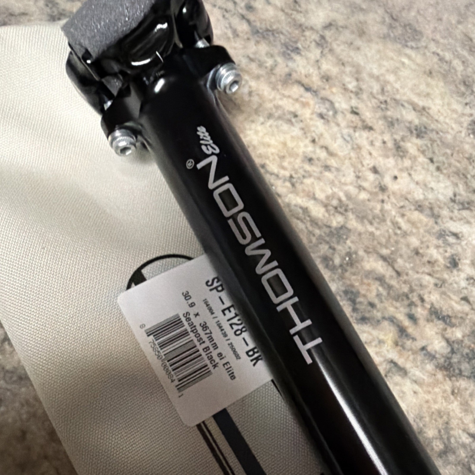 Thomson Elite Plain Seatpost 30.9mm x 367mm Black Aluminum MPN SP-E128-BK