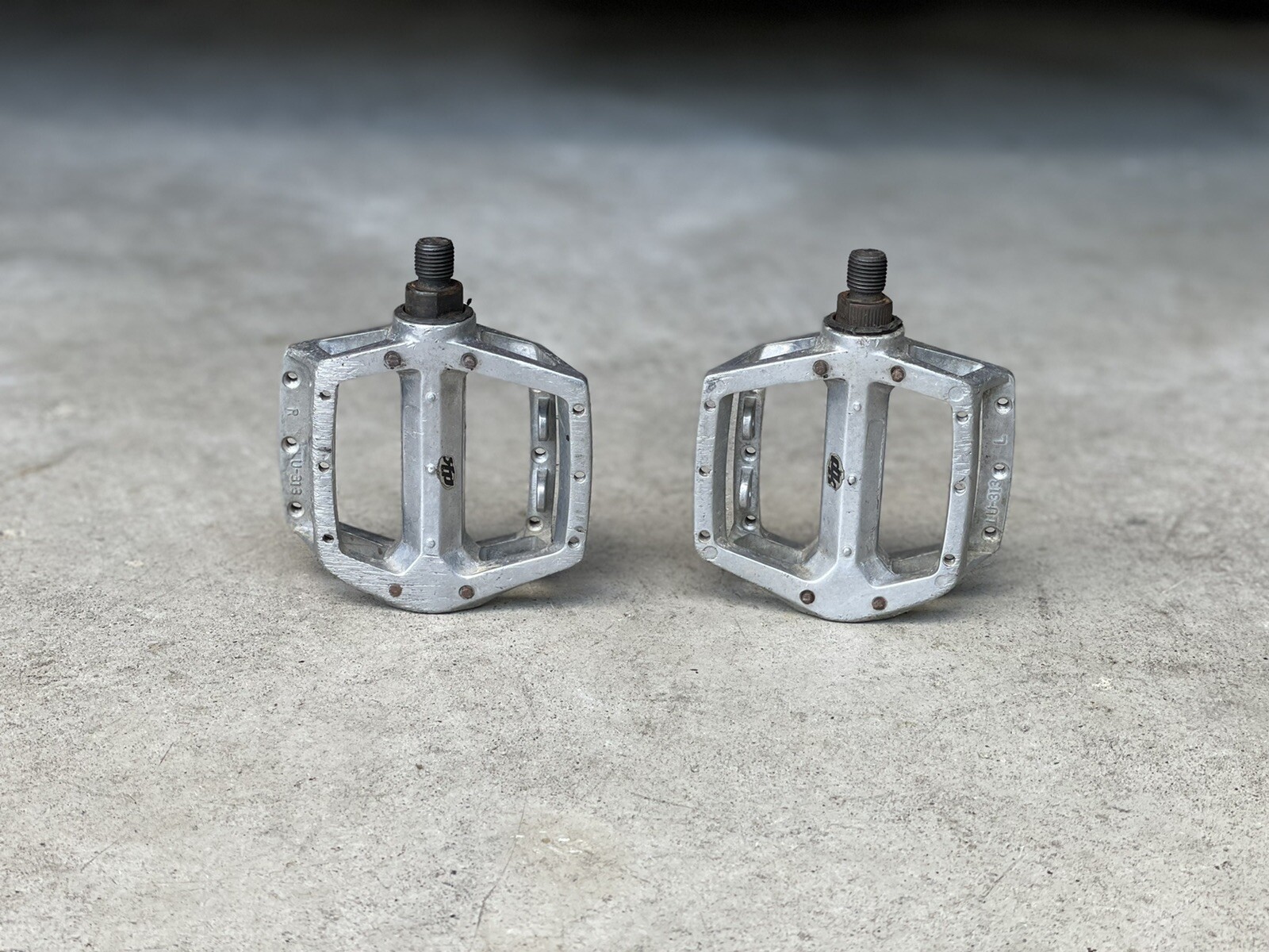 Vintage DK BMX Pedals – Aluminum Flats – Platforms – Mtb Bmx Klunker 1/2”