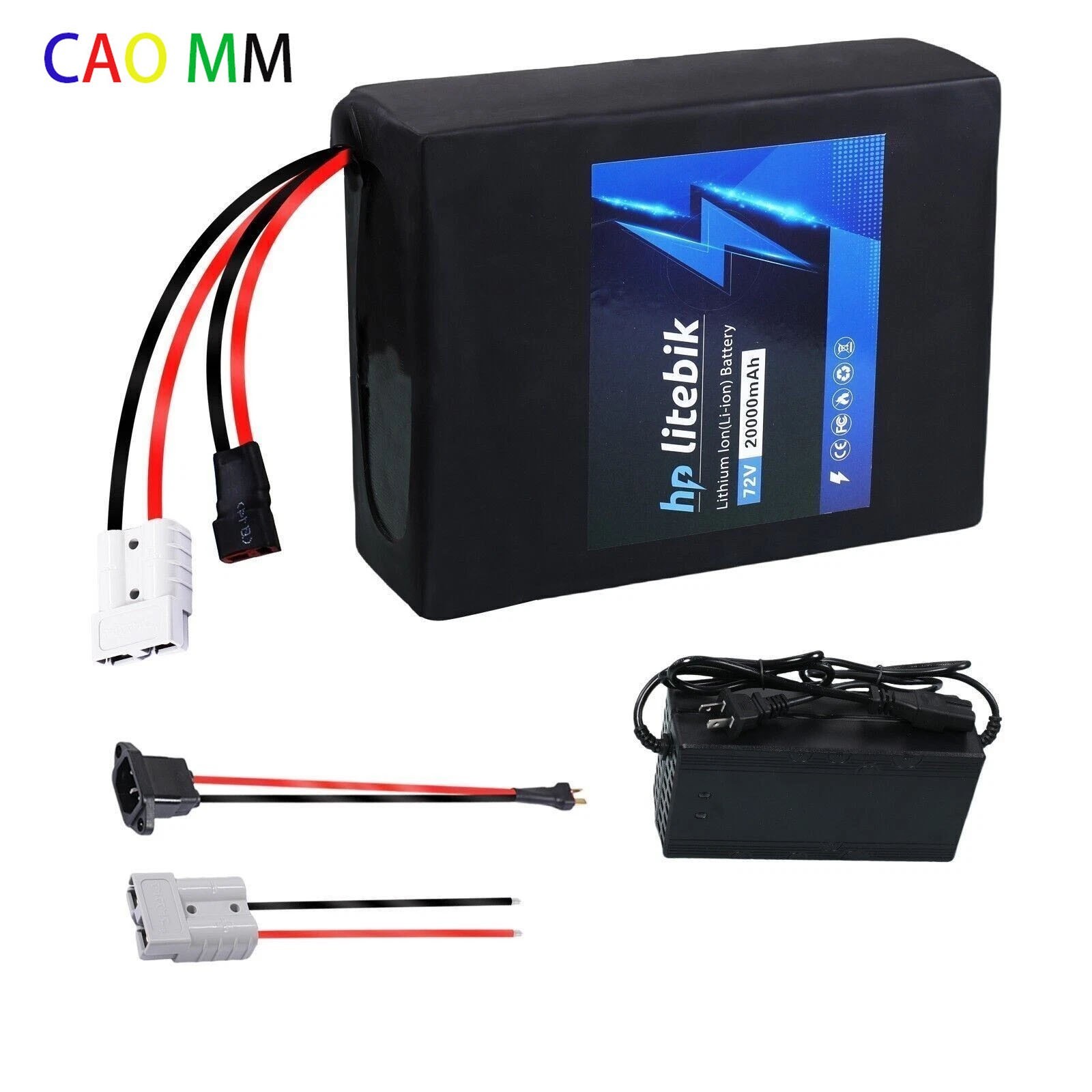 72V 20Ah Long Range ebike Battery 50A BMS for 100W-3600W Electric Bike Scooter