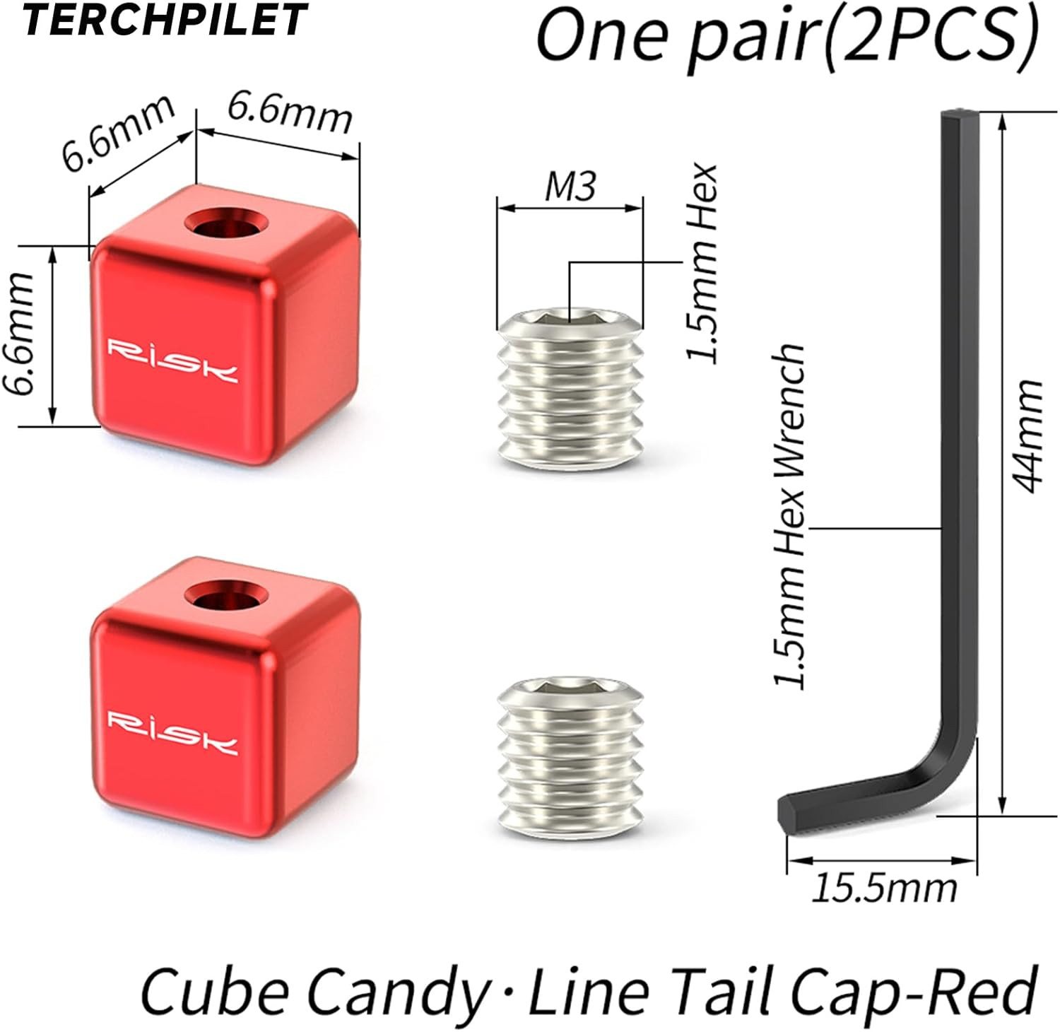 Bike Cable End Caps, Alloy Cable Crimps for Road & Mountain Bicycles – Includes