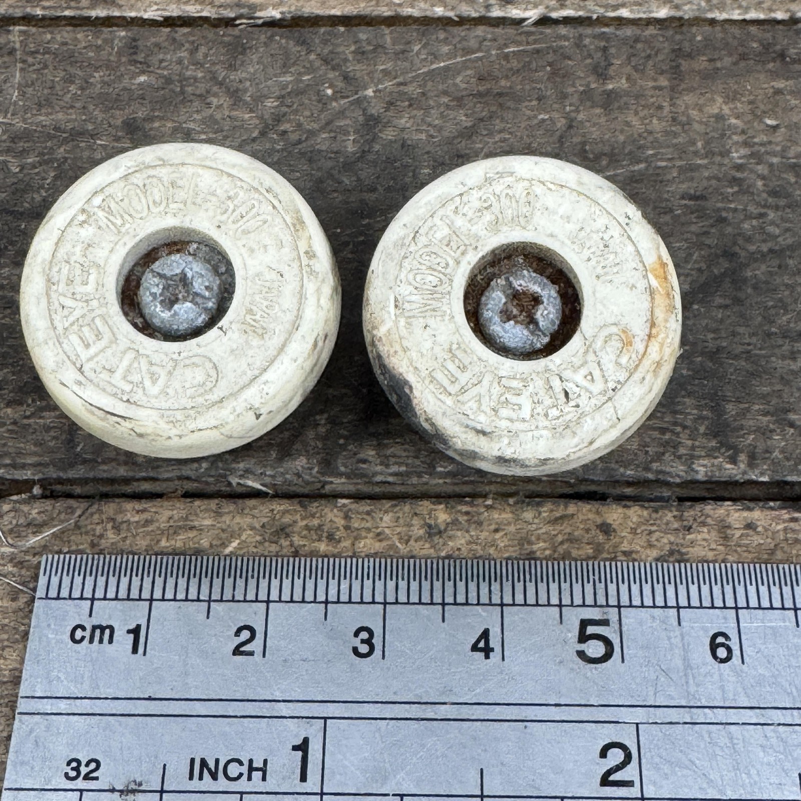 Vintage CatEye Model 300 White Handlebar Bar End Plugs Pair Japan MTB Road Bike