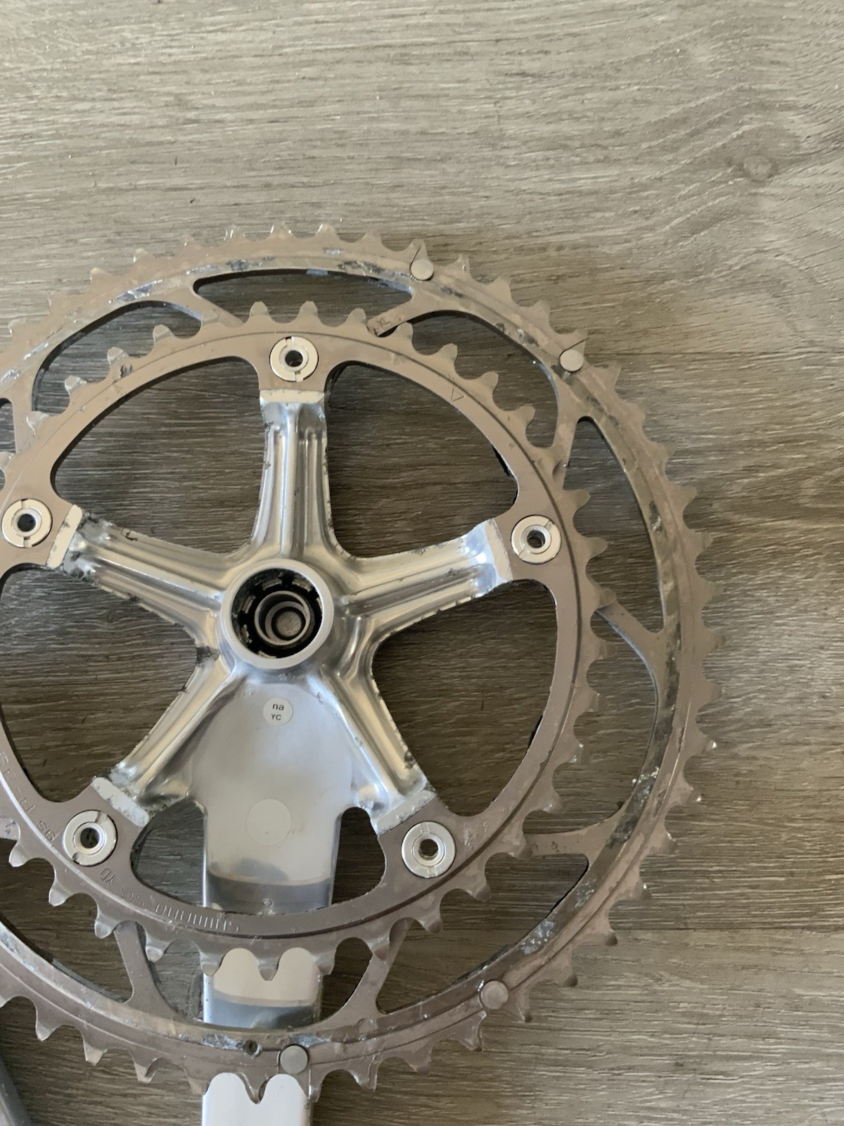 SHIMANO DURA ACE CRANKSET 7700 DOUBLE 172.5 MM ARMS 53-39 TOOTH OCTALINK