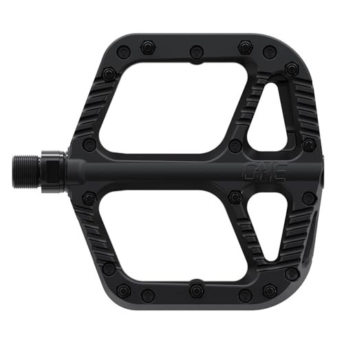 Composite Flat Bike Pedals 115x105mm Nylon Platform 10 Pins Per Side MTB