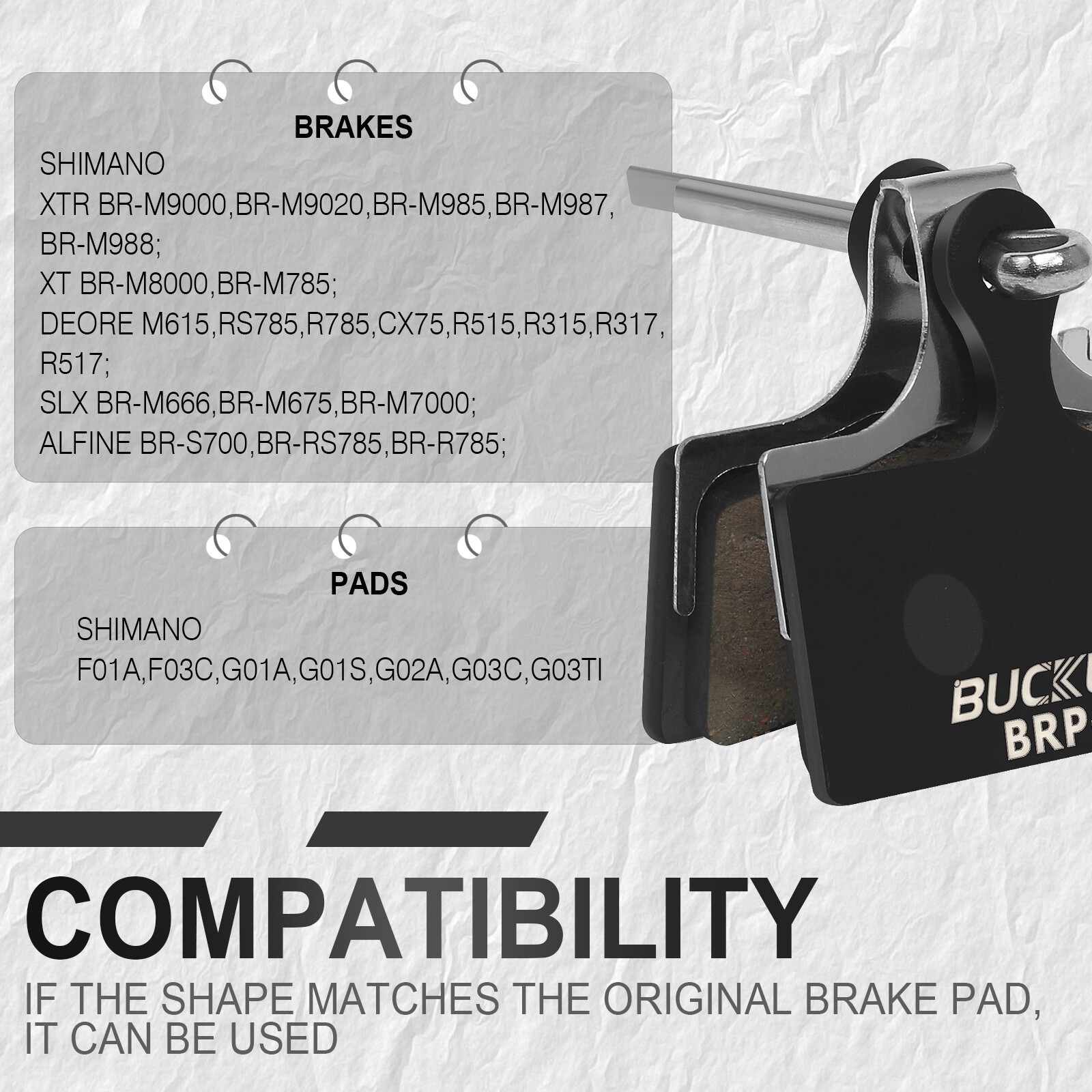 2 Pairs Brake Pads Resin/Ceramic/Sintered-metal for Shimano G01S F01A BR-M8000