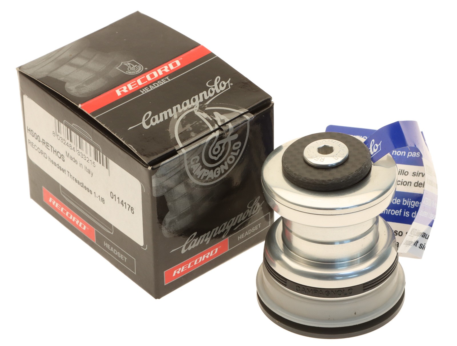 Campagnolo Record Headset HS00-RETHOS 1 1/8″ Threadless Silver 2000 NEW NOS