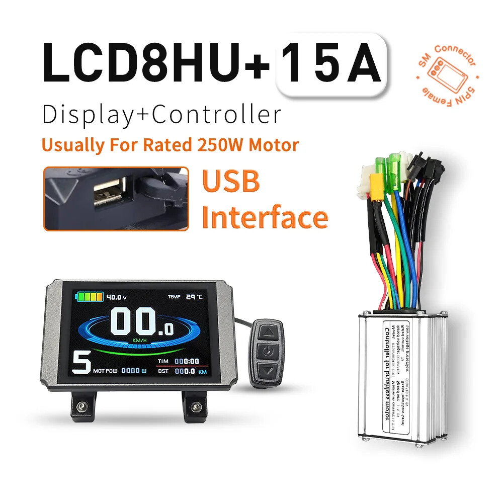 E-bike 15A 17A 22A 250W-500W Controller and 36V/48V LCD3U LCD7U LCD8HU Display