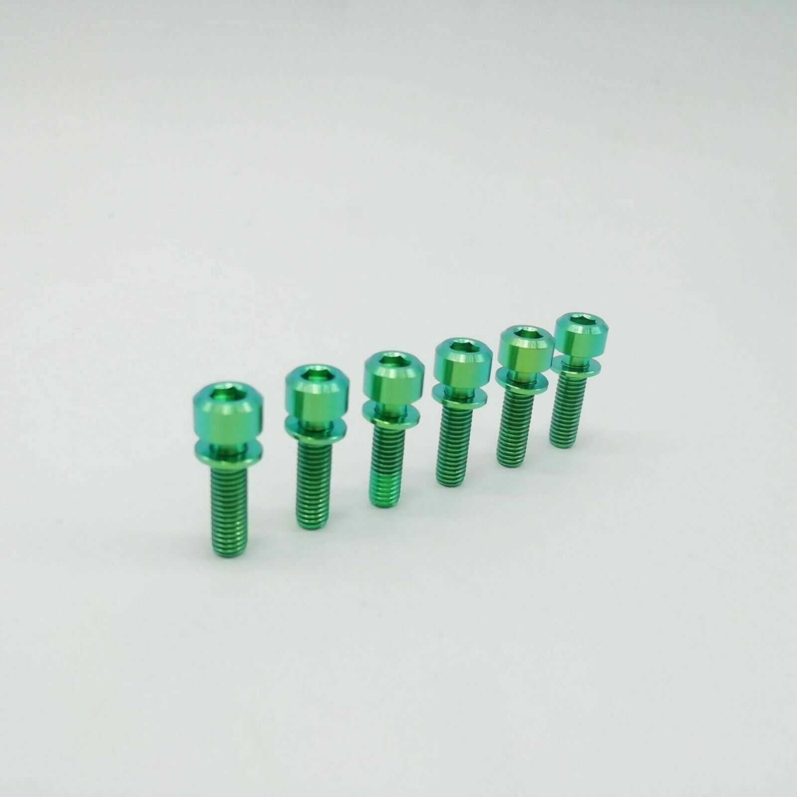 6 Pcs Titanium Ti M5 M6 Hex Socket Washer Round Head Bolt for Bike Bicycle Stem