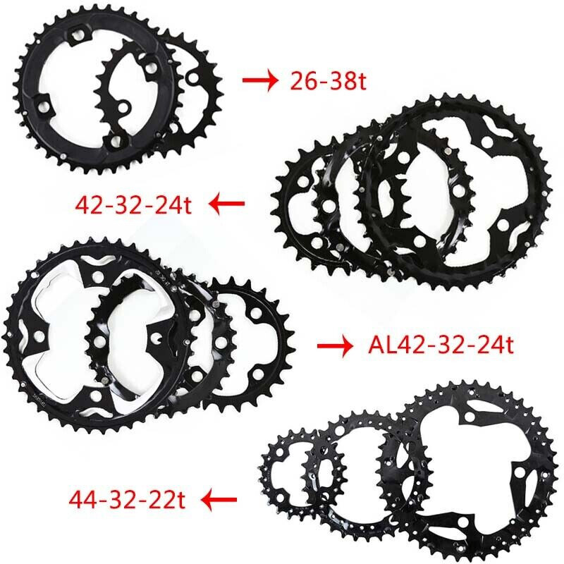 64/104BCD Road/MTB Bike Chainring Round Chain Ring 22 24 32 42 44T Triple Speed