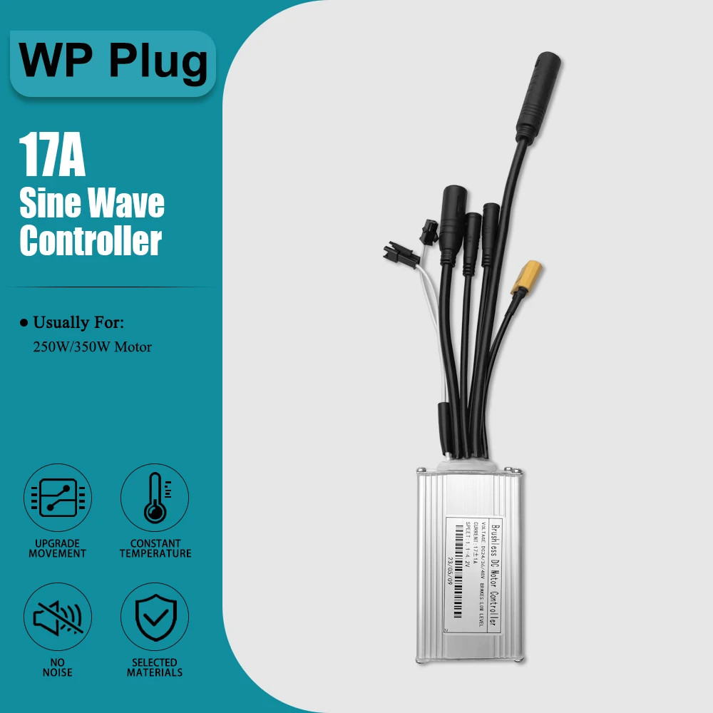 Three-Mode Sine Wave Controller 17A-60A SM/WP Plug with 36V 48V S966 Display